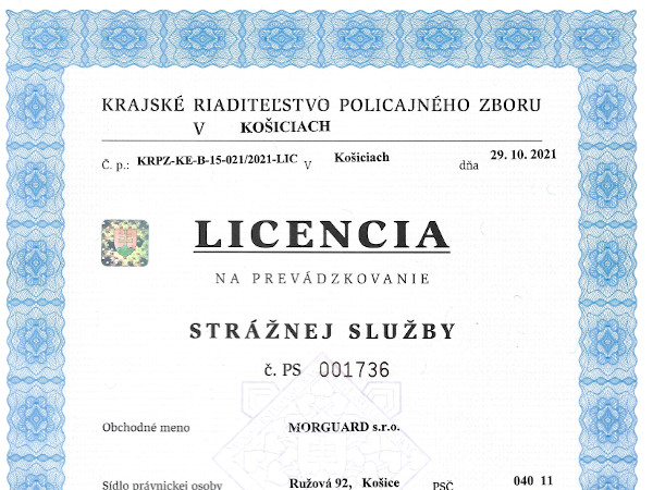 Licencia strážnej služby